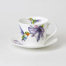 Roy Kirkham Jumbotasse + Untertasse HUMMINGBIRD