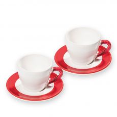 Gmundner Keramik Variation Rubinrot Espresso f�r zwei Geschenkset
