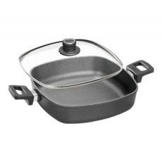 WOLL Titanium Nowo Induction Guss-Kasserolle viereckig 28cm mit Glasdeckel INDUKTION