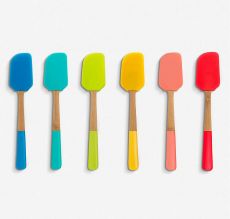 pebbly Teigschaber Bambus und Silikon - 6 Farben