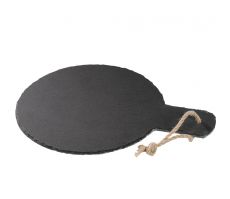 cilio Servierplatte aus Schiefer rund mit Griff