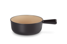 Le Creuset Caquelon 18 cm schwarz matt