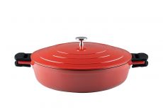 KELOmat KERAMIKA RED Schmorpfanne mit Deckel INDUKTION - in 2 Gr��en