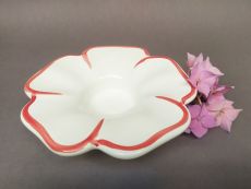 Gmundner Keramik Bordeauxroter Rand Bl�tenlicht