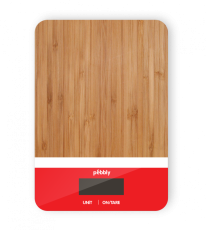 Pebbly digitale K�chenwaage Bambus rot