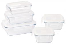 Pebbly Vorratsdosen Glas 5er Set