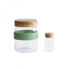 Pebbly Lunchset mit Dressingglas und Bambusdeckel