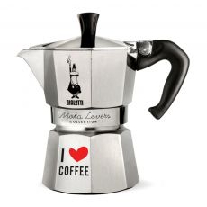 Bialetti Moka Express Espressokocher I love Coffee - 2 Gr��en