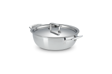 Le Creuset 3-Ply Edelstahl Profipfanne mit Deckel 24cm