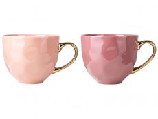 Gusta Jumbotasse 550 ml rosa 2er Set - Geschenkkarton