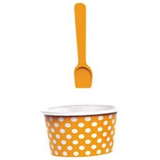 Zak! Designs Eisbecher mit L�ffel Dotty orange