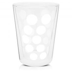 Zak! Designs Teeglas Dot 0,35l doppelwandig wei