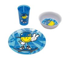Zak! Designs Smiley Kinder-Set 3tlg. blau
