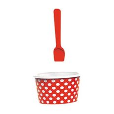 Zak! Designs Eisbecher mit L�ffel Dotty rot