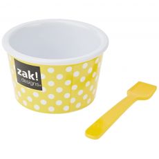Zak! Designs Eisbecher mit L�ffel Dotty gelb