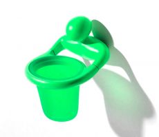 Alessi Zahnputzbecher-Halter Antonio D GV16 GR gr�n