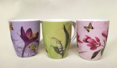 K�nitz Becher Fr�hling mit Blumen und Schmetterlingen - 3er Set