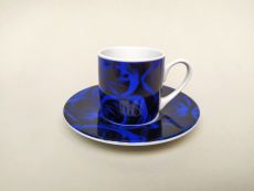 Könitz Espresso-Set Rosen blau 12-tlg.