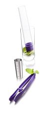 Vacu Vin Cocktail Muddler with Jigger / Measuring Cup and Tongs - Purple