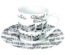 K�nitz Espresso-Set K�nitz Vivaldi Libretto wei� mit Untertasse