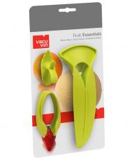 Vacu Vin Fr�chtehelfer Set 3-teilig Zum Sch�len von Orangen , Melone und Erdbeeren- einfach, sauber und sicher!