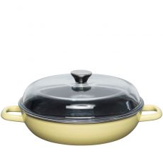 Riess SCHMORPFANNE MIT GLASDECKEL Lemon - in 3 Gr��en