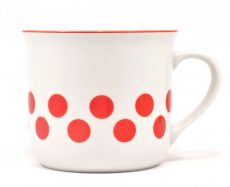 Jumbotasse Varak rote Punkte 650ml - 6 St�ck