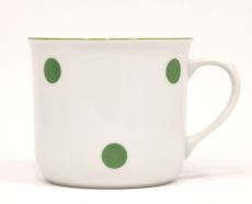 Jumbotasse Varak gr�ne Punkte 650ml - 6 St�ck