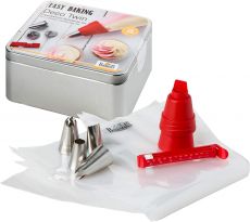 Birkmann Easy Baking Doppelkammer-Spritzbeutel-Set Deco Twin