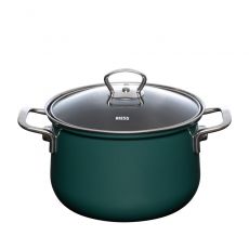 Riess Nouvelle Teal Fleischtopf mit Glasdeckel - in 3 Gr��en