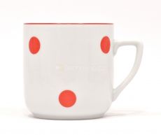 Kaffeebecher PETKA 0.40l rote Punkte