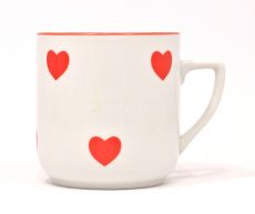 Kaffeebecher PETKA 0.40l rote Herzen