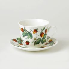 Roy Kirkham Jumbotasse + Untertasse ALPINE STRAWBERRY