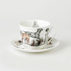 Roy Kirkham Jumbotasse + Untertasse DOGS GALORE