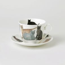 Roy Kirkham Jumbotasse + Untertasse CATS GALORE
