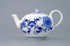 Zwiebelmuster Teekanne mit Sieb und Deckel 0,35l - Original Bohemia Porzellan aus Dubi