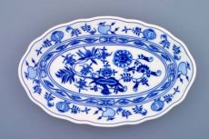 Zwiebelmuster Platte oval 28cm - Original Bohemia Porzellan aus Dubi