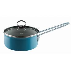 Riess Nouvelle Aquamarin Top 3000 Stielkasserolle mit Glasdeckel 16cm
