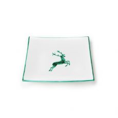 Gmundner Keramik Gr�ner Hirsch Dessertteller Trend eckig (20x20cm)