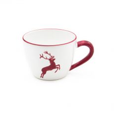 Gmundner Keramik Bordeauxroter Hirsch Teetasse Maxima (0,4l)