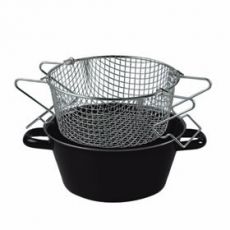 Riess Schwarzemaille Pommes-Frites Pfanne mit Einsatz - in 3 Gr��en