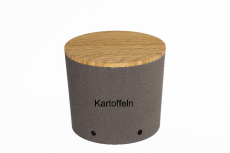 magu Natur-Design Kartoffeltopf Schiefer mit Bambusholzdeckel