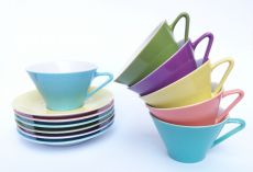 Lilien-Porzellan Daisy Teetasse 18 mit Untertasse 6er Set