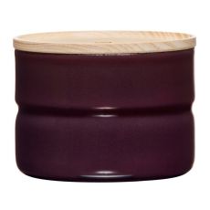 Riess Vorratsdose mit Eschenholzdeckel 230ml Dark Aubergine