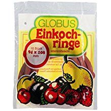 Globus 10 x Einkochringe / Dichtungsring 94x108mm