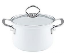 Riess Nouvelle Arcticweiss Fleischtopf mit Glasdeckel - in 3 Gr��en