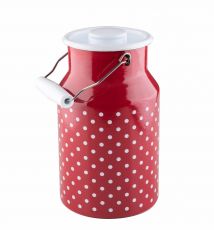 Riess P�nktchen rot Milchkanne mit Deckel 2l