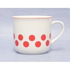 Jumbotasse Varak mit roten Punkten 650ml