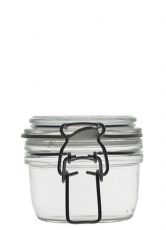FIDO Drahtb�gelglas wei�, rund  inkl. Verschlu� und Dichtungsring 0.125l