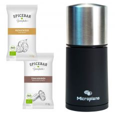 Microplane - Muskatm�hle 2in1 - Edelstahl mit Gew�rzen